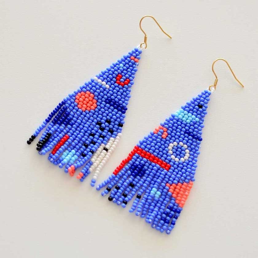 EARRINGS BOOSIKO BRIGHT BLUE