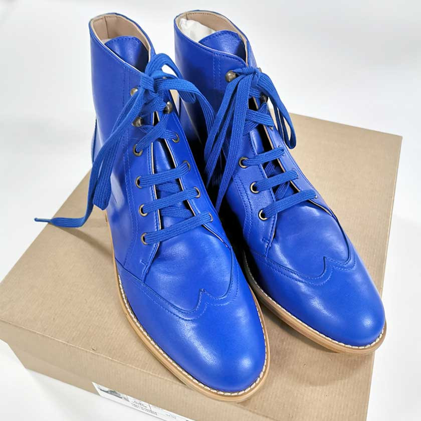 ALMA VINTAGE BOOTS BRIGHT BLUE