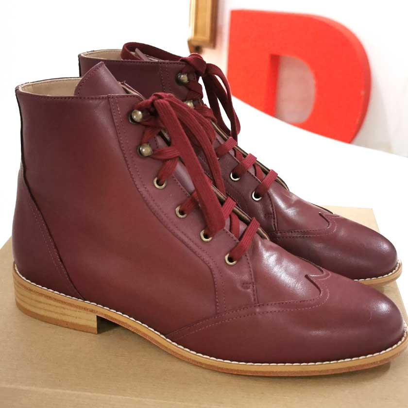 ALMA VINTAGE BOOTS RED WINE