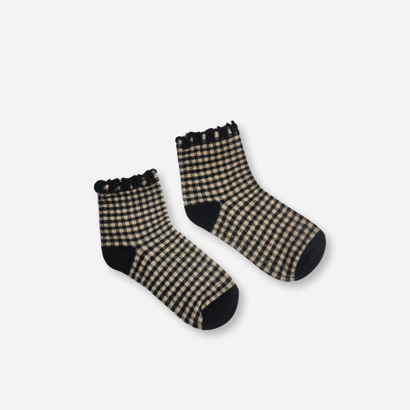 BLACK VICHY SOCK