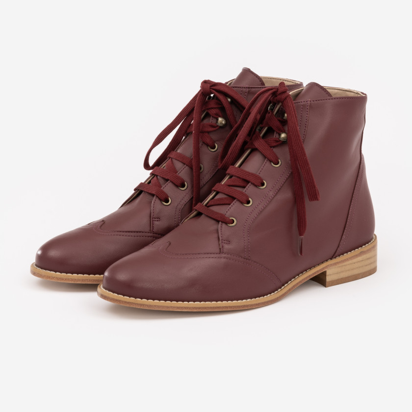 ALMA VINTAGE BOOTS RED WINE