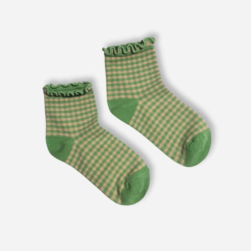 GREEN VICHY SOCK