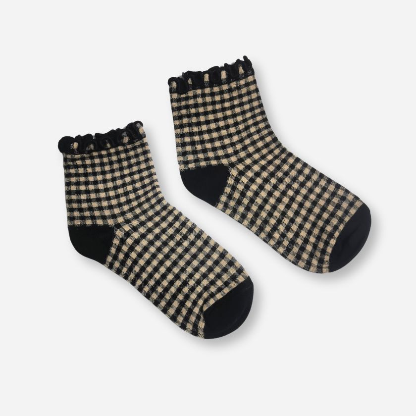 BLACK VICHY SOCK